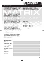 Preview for 63 page of Matrix EH 1600/1000-1 Instructions Manual