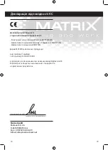 Preview for 70 page of Matrix EH 1600/1000-1 Instructions Manual