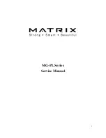 Предварительный просмотр 1 страницы Matrix MG-PL Series Service Manual