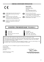 Preview for 47 page of Matrix PG 2000i-2 Operation Manual