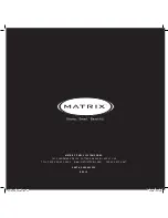 Preview for 29 page of Matrix R3x-01 Owner'S Manual