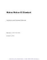 Preview for 2 page of Matrox Meteor-II /Standard Installation And Hardware Reference