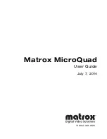 Preview for 1 page of Matrox MicroQuad User Manual