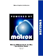 Preview for 1 page of Matrox Millenium II for Mac Installation Manual