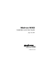 Matrox MXO Installation And User Manual preview