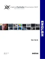 Предварительный просмотр 1 страницы Matrox Parhelia Precision SGT User Manual