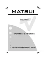 Preview for 1 page of Matsui M22LID618 Operating Instructions Manual