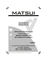 Preview for 1 page of Matsui MAT37LW507E Operating Instructions Manual