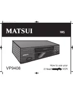 Предварительный просмотр 1 страницы Matsui VP9408 User Manual