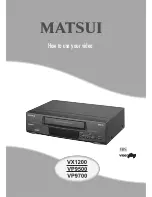 Matsui VP9500 Instruction Book preview