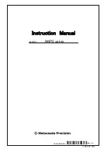 Matsusada AMPS Series Instruction Manual preview