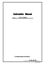 Matsusada EPR Series Instruction Manual preview