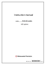 Matsusada R4K-80 Series Instruction Manual preview