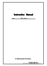 Matsusada RE Series Instruction Manual preview