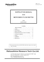 Matsushima MWFS-SW-02C Instruction Manual preview