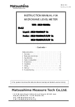 Preview for 1 page of Matsushima MWLM-PR26HEx Instruction Manual