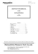 Matsushima PFM-AD12 Instruction Manual preview