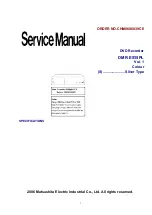 Matsushita Electric DMR-ES15PL Service Manual preview