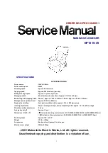 Preview for 1 page of Matsushita Electric EP1015-U1 Service Manual