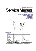 Matsushita Electric KX-TC1461LAB Service Manual предпросмотр