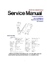 Matsushita Electric KX-TCD952NLB Service Manual предпросмотр