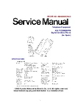 Matsushita Electric KX-TCD952SPB Service Manual предпросмотр