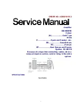 Matsushita Electric SE-HD510 Service Manual предпросмотр