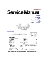 Предварительный просмотр 1 страницы Matsushita Electric SE-HD550 Service Manual