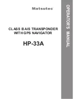 Предварительный просмотр 1 страницы Matsutec HP-33A Operator'S Manual