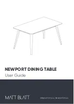 Preview for 1 page of Matt Blatt NEWPORT DINING TABLE MBNEWPTDTOA User Manual