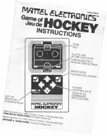 Mattel Electronics HOCKEY Manual preview