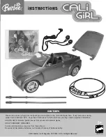 Preview for 1 page of Mattel Barbie Cali Girl Instruction Manual