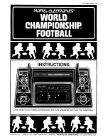 Mattel World Championship Football Instructions Manual preview