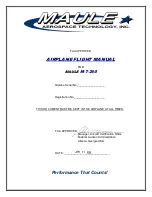 MAULE M-7-260 Airplane Flight Manual preview