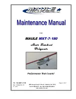 MAULE MXT-7-180 Maintenance Manual preview