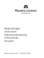 Maurice Lacroix ISA 8161/204 Instructions Manual preview