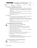 Предварительный просмотр 16 страницы MAUTING Junior 03 Operating Instructions Manual