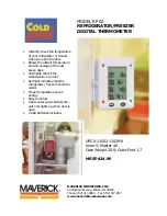 Maverick Cold Chek RF-02 Specification Sheet preview