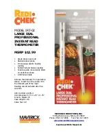 Preview for 1 page of Maverick Redi Chek IRT-02 Specifications