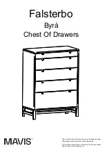 Preview for 1 page of MAVIS Falsterbo Chest Of Drawers Manual