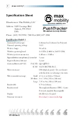 Preview for 2 page of max mobility PushTracker 1 User Manual