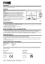 Предварительный просмотр 3 страницы Max Music KM15 Series Manual