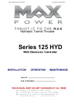 MAX power 125 HYD Series Installation Operation & Maintenance preview