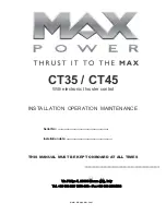 MAX power CT35 Installation Operation & Maintenance предпросмотр