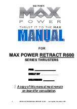 MAX power RETRACT R600 Series Installation Manual предпросмотр