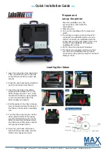 Preview for 1 page of Max Systems LabelMax VS1 Quick Installation Manual