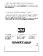 Предварительный просмотр 23 страницы Max AKHL1260E Powerlite Instruction Manual