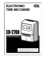 Preview for 1 page of Max ER-2700 Instruction Manual