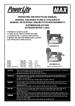 Предварительный просмотр 1 страницы Max PowerLite HA55SF2/18 Operating Instructions Manual