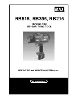 Предварительный просмотр 1 страницы Max RB215 Operating And Maintenance Manual